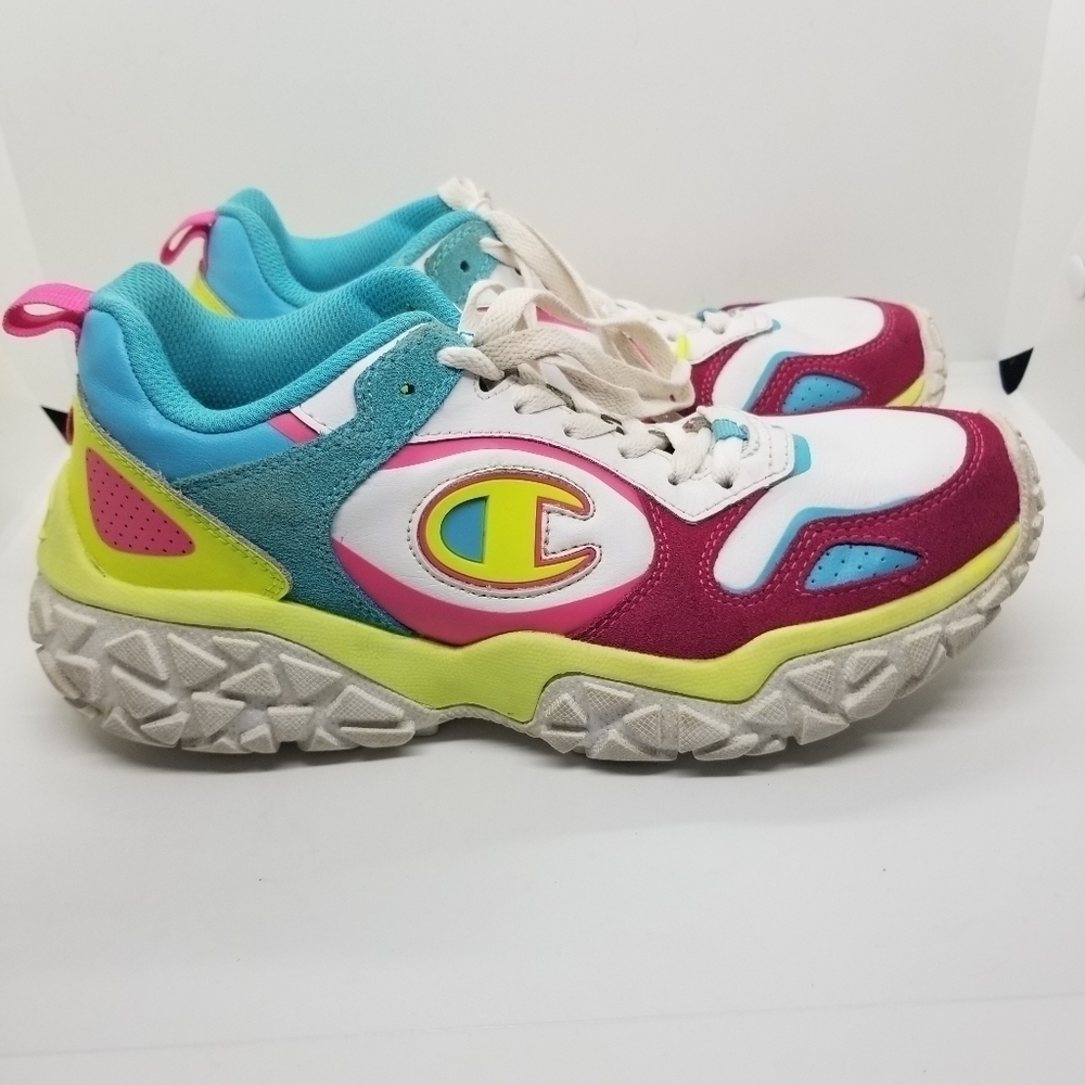 Champion retro Tank Trak multicolor neon sneakers 7Y EU 40 wmns 8.5